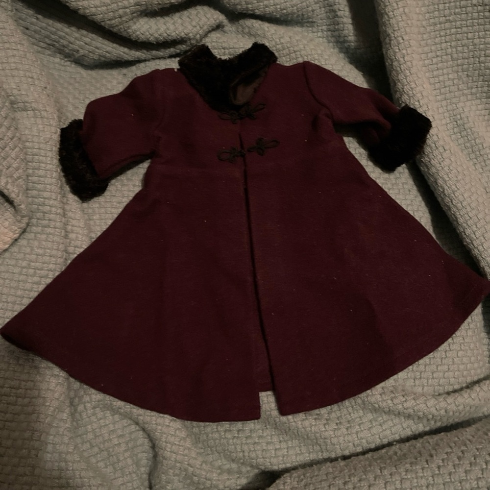 American Girl Doll Sugar Plum Purple Winter Coat - Read